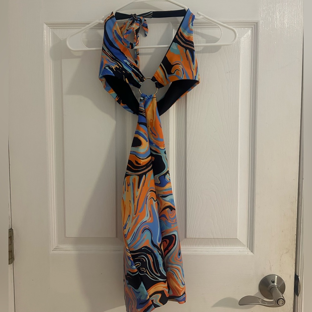 White fox Like no other mini dress orange swirl